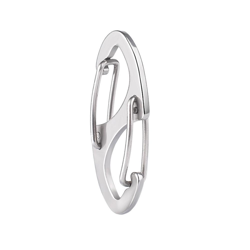 1 Móc Khóa Carabiner Hình Số 8 Bằng Thép Không Gỉ Đa Năng L6R1
