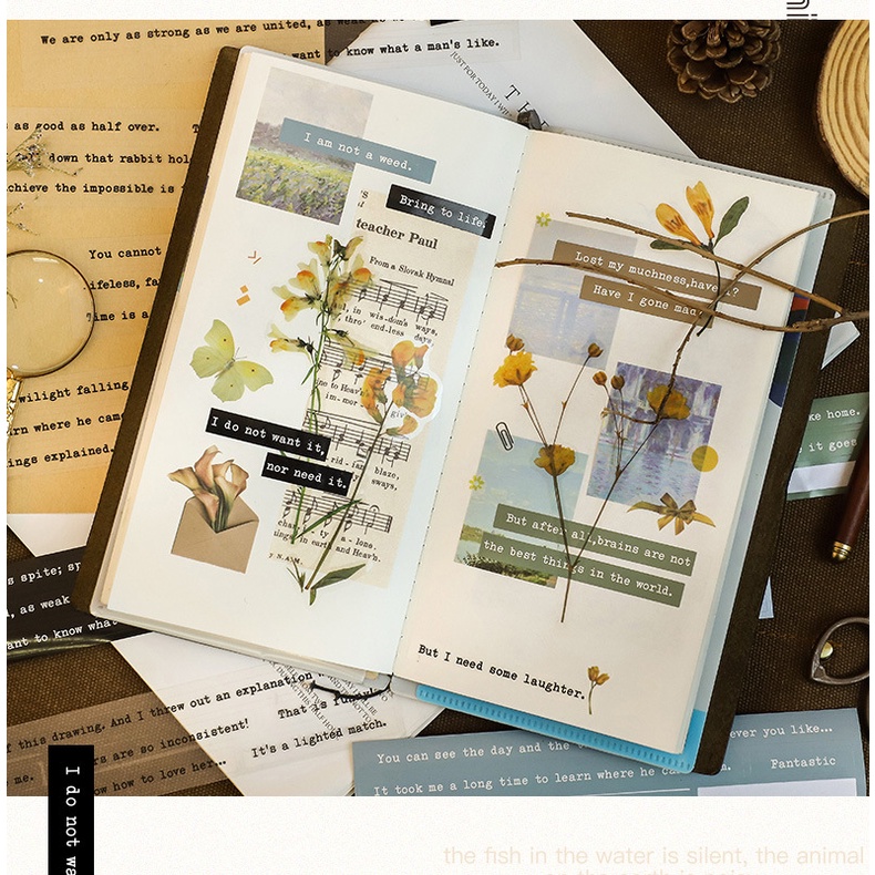 Sticker chữ trang trí sổ tay, sticker câu quotes, hình dán trang trí sổ cute