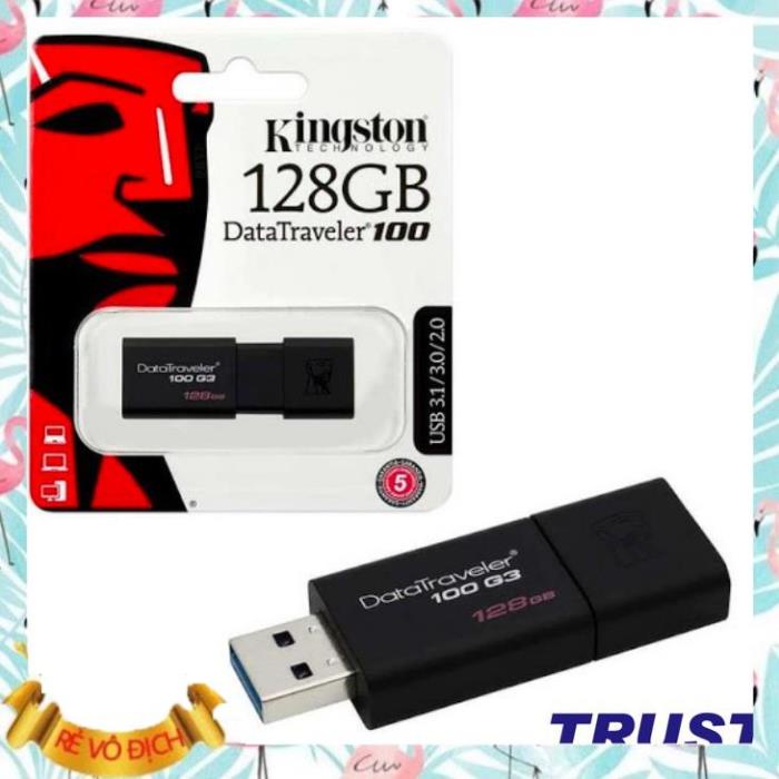 (Giá sỉ) USB 3.0 128GB Kingston DataTraveler 100 -Bảo Hành 5 Năm- Hàng Chính Hãng - M107