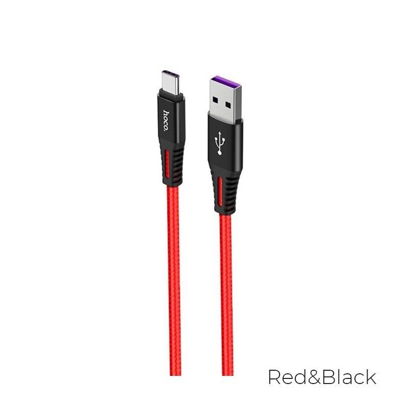 Cáp và truyền dữ liêu cổng Type-C Hoco X22 điện áp Max 5A dài 1M