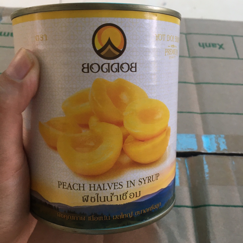 Đào Ngâm - Đào Hộp Thái Lan BODDOB  - Siêu giòn ngon - Giá rẻ siêu tiết kiệm