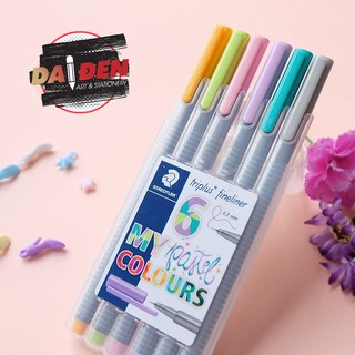 [DA ĐEN] Bộ 6 Bút Staedtler Triplus Fineliner