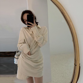 Đầm Sơ Mi Xếp Ly Cỡ Nhỏ Phong Cách Hồng Kông Kiểu Pháp Cổ Điển Thời Trang Xuân Hè Mẫu Mới 2021 Cho Nữ