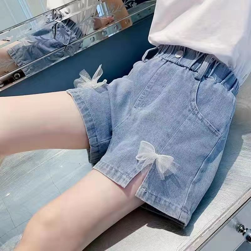 Quần Short Denim Mỏng Dáng Rộng Thời Trang Mùa Hè Phong Cách Hàn Quốc Hàng Mới Dành Cho Bé Gái 2022