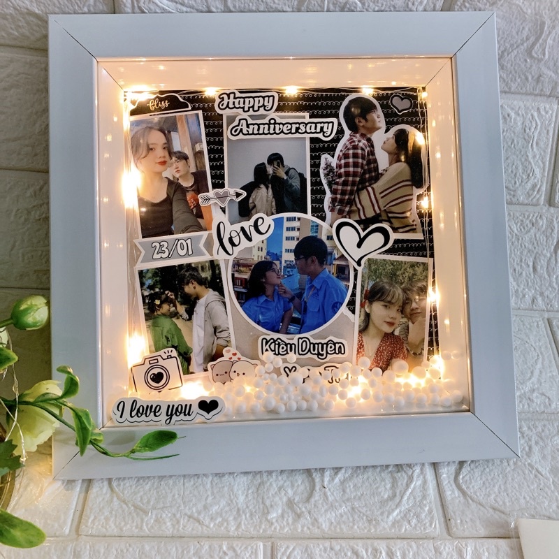 Khung ảnh 3D vát - khung ảnh nổi lòng khung 20x20cm. Thiết kế theo yêu cầu
