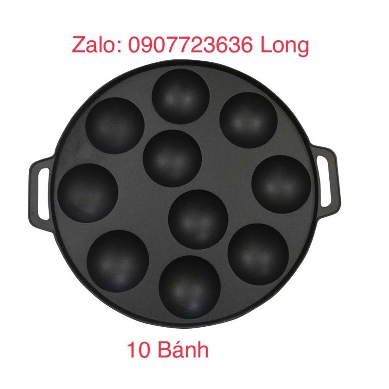 Khuôn đổ bánh khọt Gang siêu chống dính Thái Sơn 8 - 10 - 12 bánh