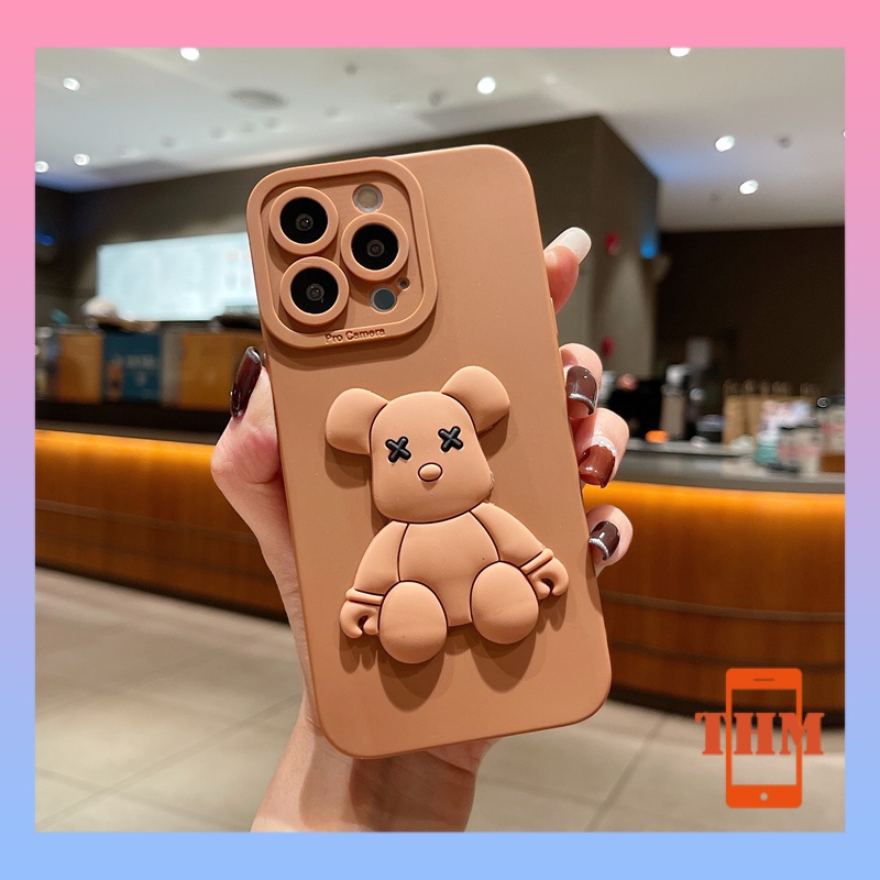 Ốp Điện Thoại Gắn Gấu Bông 3d Cho iPhone 6/6plus/6s/6splus/7/7plus/8/8plus/x/xr/xs/11/12/13/pro/max/plus/promax-016