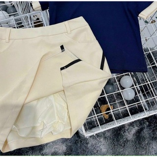 SET PULL CỔ POLO VIỀN + CHÂN VÁY XẺ