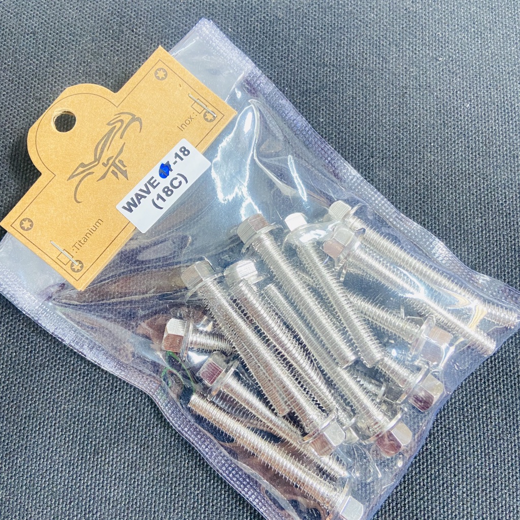 BỘ ỐC LỐC MÁY INOX SALAYA VERSION 2 THÁI XOẮN DÀNH CHO XE MÁY CÁC DÒNG