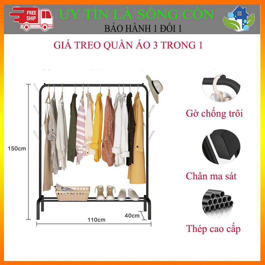 [BAO GIÁ SHOPEE] GIÁ TREO QUẦN ÁO MẪU MỚI 3TRONG 1  ĐỂ GIÀY CÓ MẪU TREO MŨ, GIÀN PHƠI QUẦN ÁO GẤP GỌN