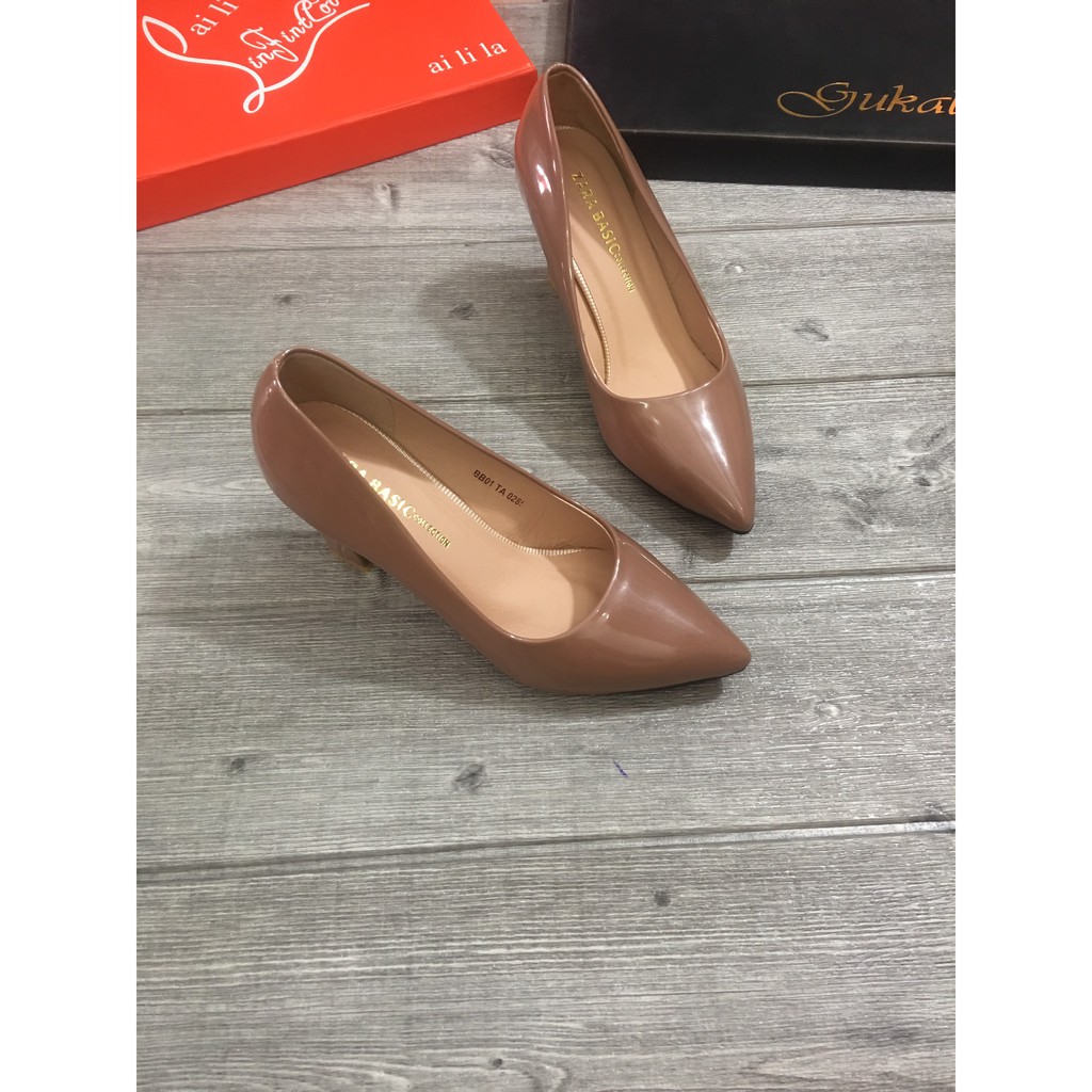 Giày cao gót nữ da bóng siêu hót lên chân cực điệu đà