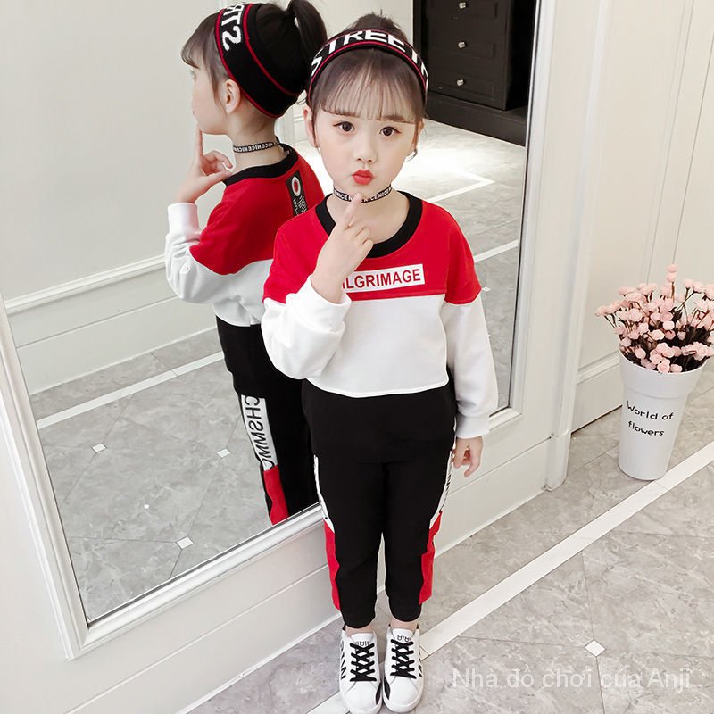 Girls Spring Suit Sweaters New Kids Fashion Baby Girls Spring And Autumn, Two Piece Children's Clothes