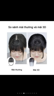 Tóc giả mái thưa 3D cao câp