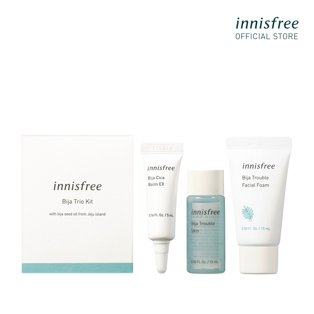[QUÀ TẶNG KÈM DEAL 0Đ] Bộ sản phẩm chăm sóc da mụn innisfree Bija Trio Kit