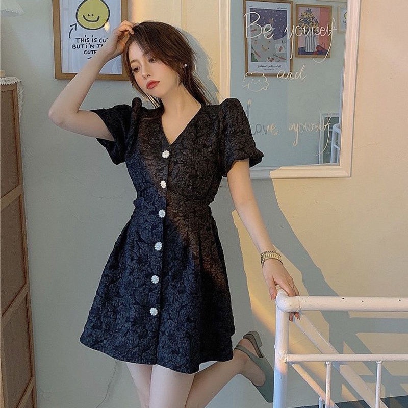 Đầm Hai Dây Ôm Eo Phong Cách Pháp Ngọt Ngào Cho Nữ  tao bao