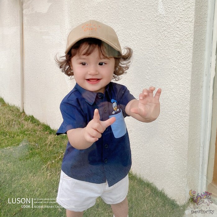 Áo Sơ Mi In Họa Tiết Hoạt Hình Hoạt Hình Dễ Thương Phong Cách Hàn Quốc Cho Bé Trai