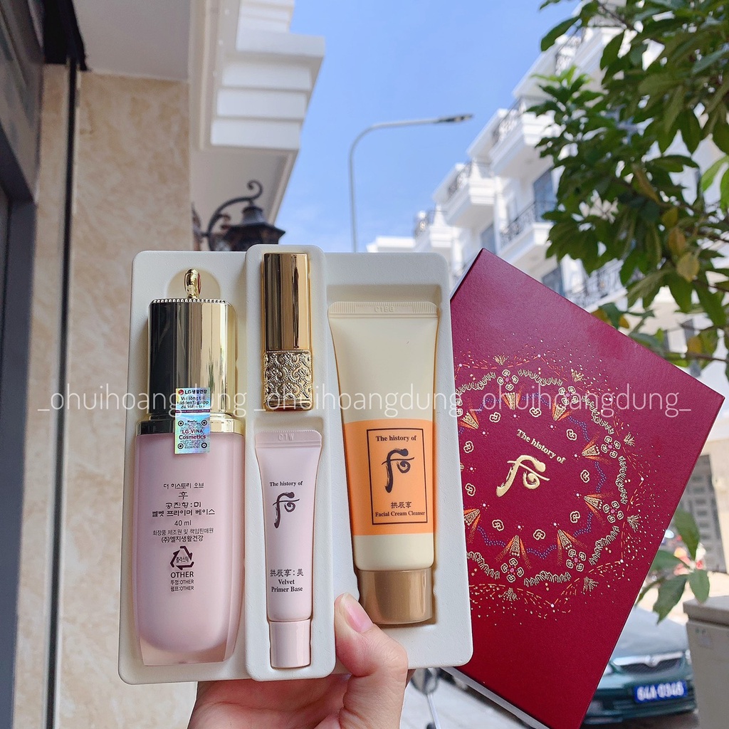 [HÀNG CÔNG TY CHECK TEM CHÍNH HÃNG] SET Kem lót trang điểm cao cấp Whoo Velvet Primer Base đẹp mịn