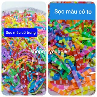 Sỉ 1kg thun cột tóc sọc màu