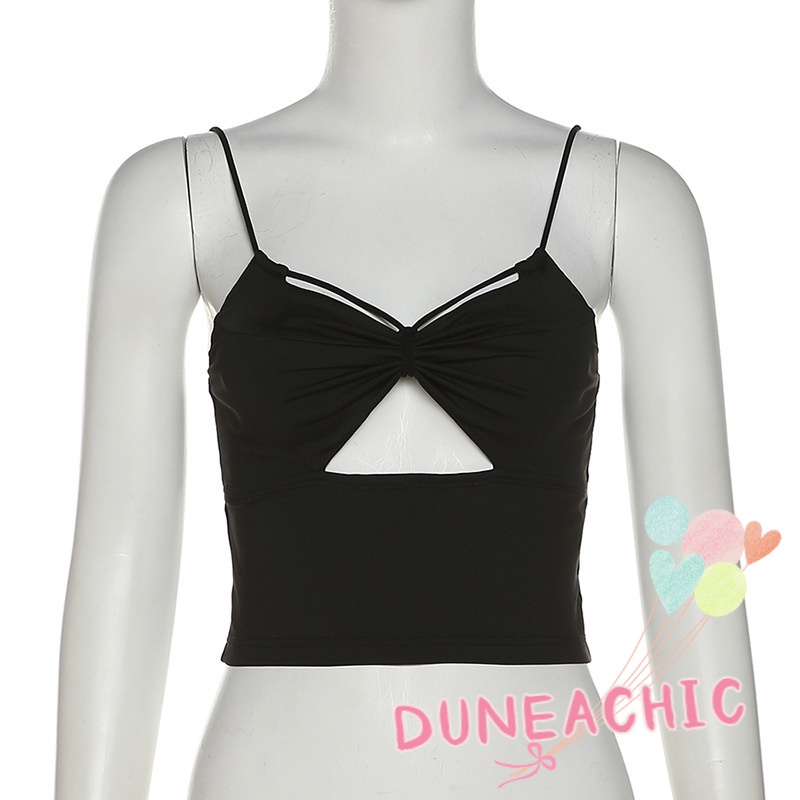 DUNEA Áo Croptop Hai Dây Kiểu Dáng Quyến Rũ Cho Nữ