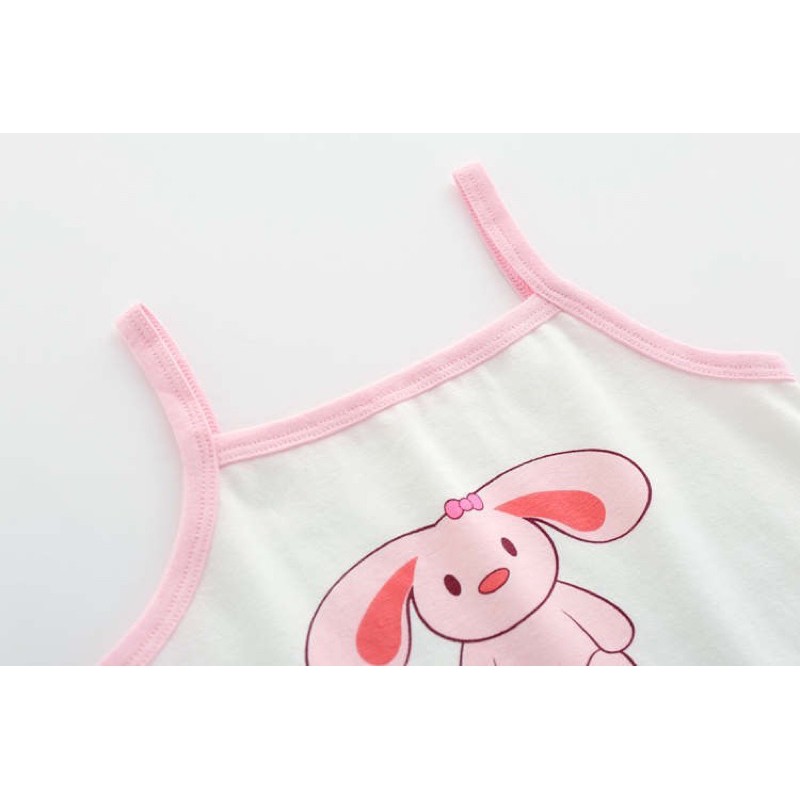 Áo 2 dây cho bé gái Mẹ Bắp Shop chất cotton mềm mại hoạ tiết đáng yêu size từ 10 đến 22kg