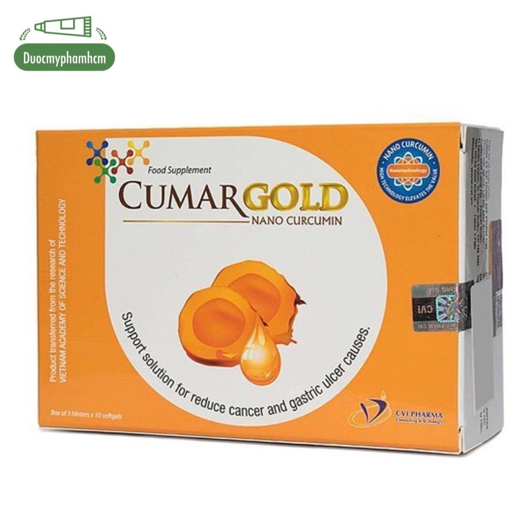 Cumargold - Hỗ Trợ Điều Trị Viêm Loét Dạ Dày Hộp 30 Viên