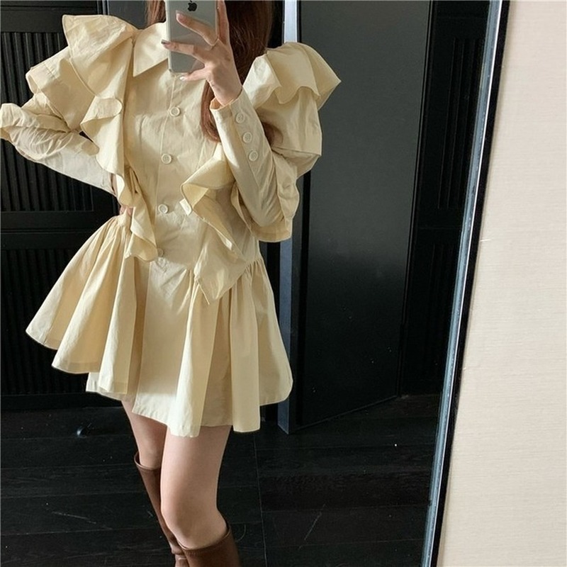 Set Áo Sơ Mi Dài Tay + Chân Váy Thời Trang Dành Cho Nữ