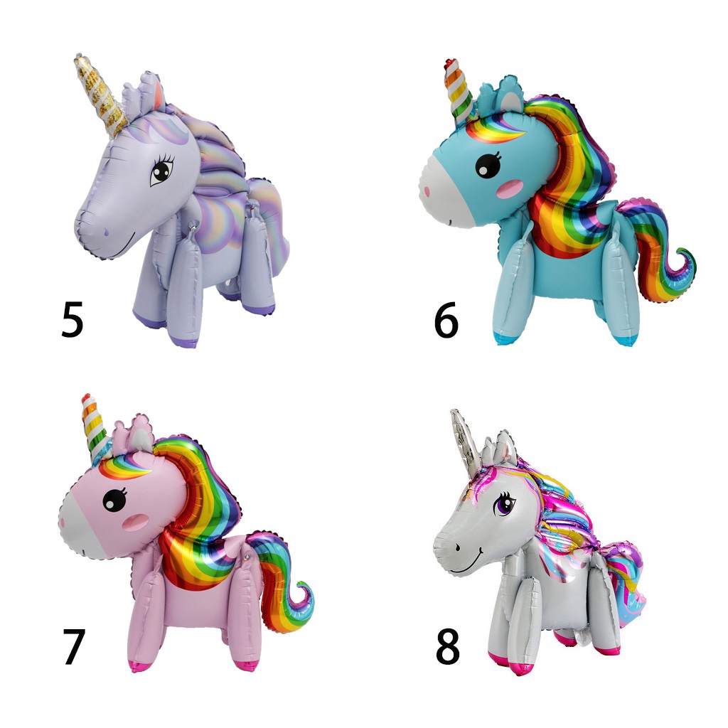 Bong bóng hình ngựa một sừng dễ thương dùng trang trí tiệc