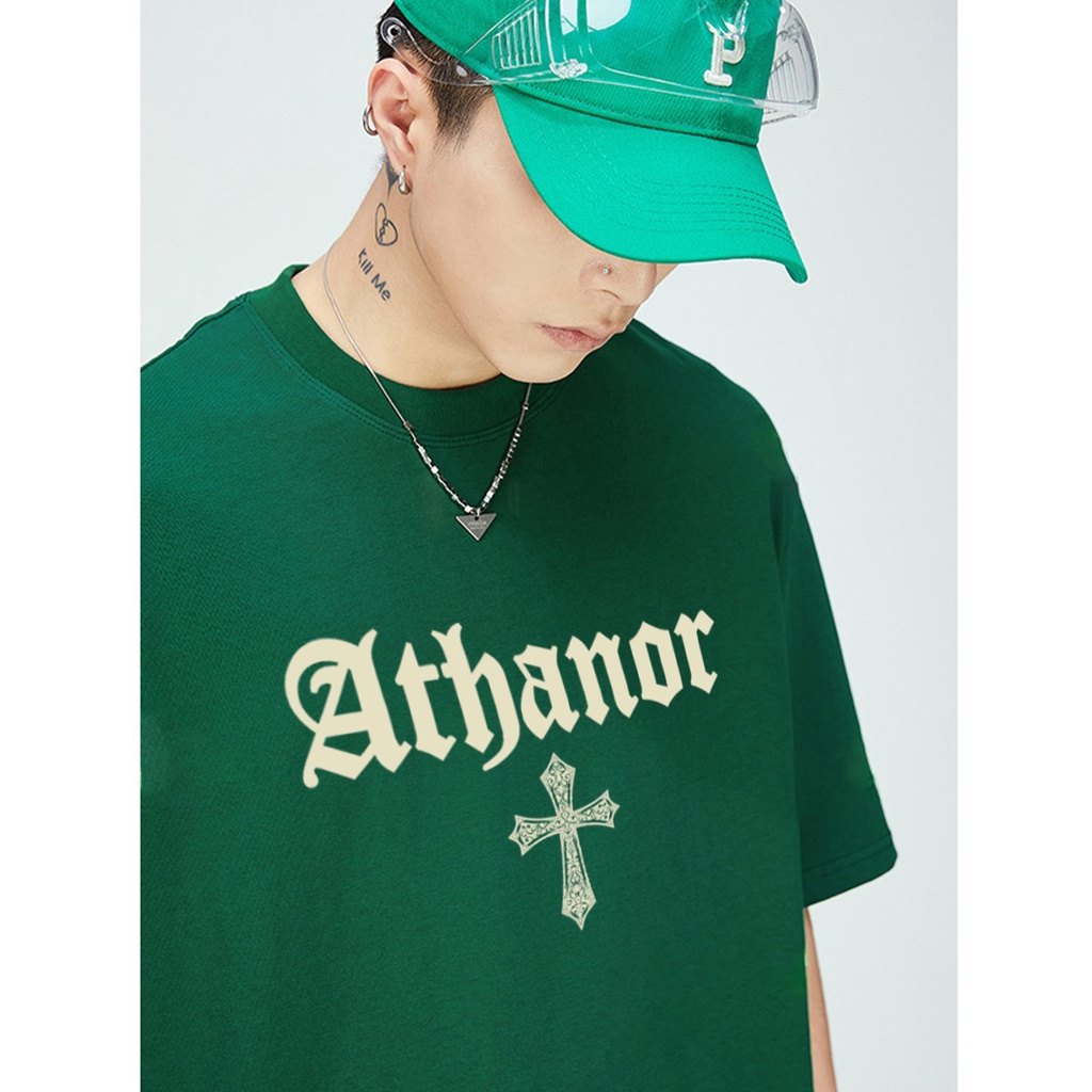 Áo thun local brand ATHANOR phông tay lỡ - form rộng - unisex - họa tiết mẫu thập giá nhiều màu