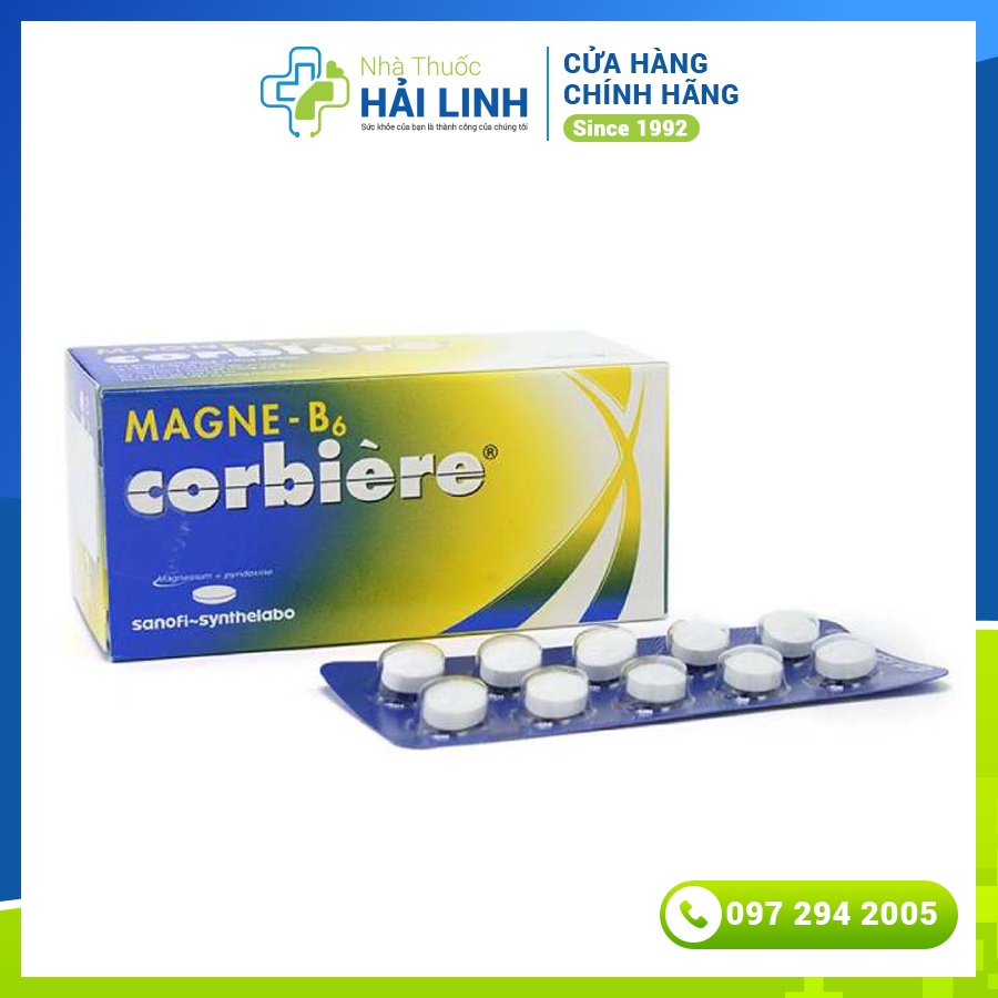 🔱   Magne - B6 corbiere - Hỗ trợ giảm căng thẳng, đau đầu, rối loạn giấc ngủ