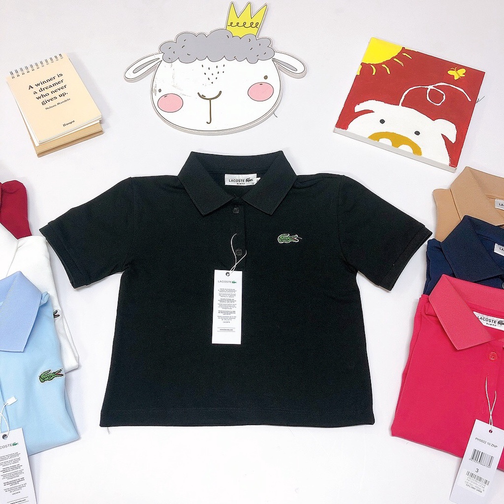 Áo lacoste cổ bẻ cộc tay cực đẹp cho bé trai bé gái