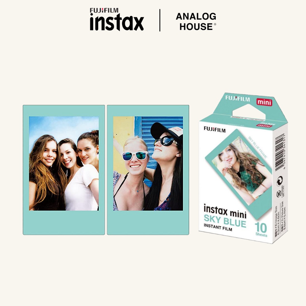 FILM INSTAX MINI Viền Sky Blue FUJIFILM dùng cho máy ảnh chụp lấy liền