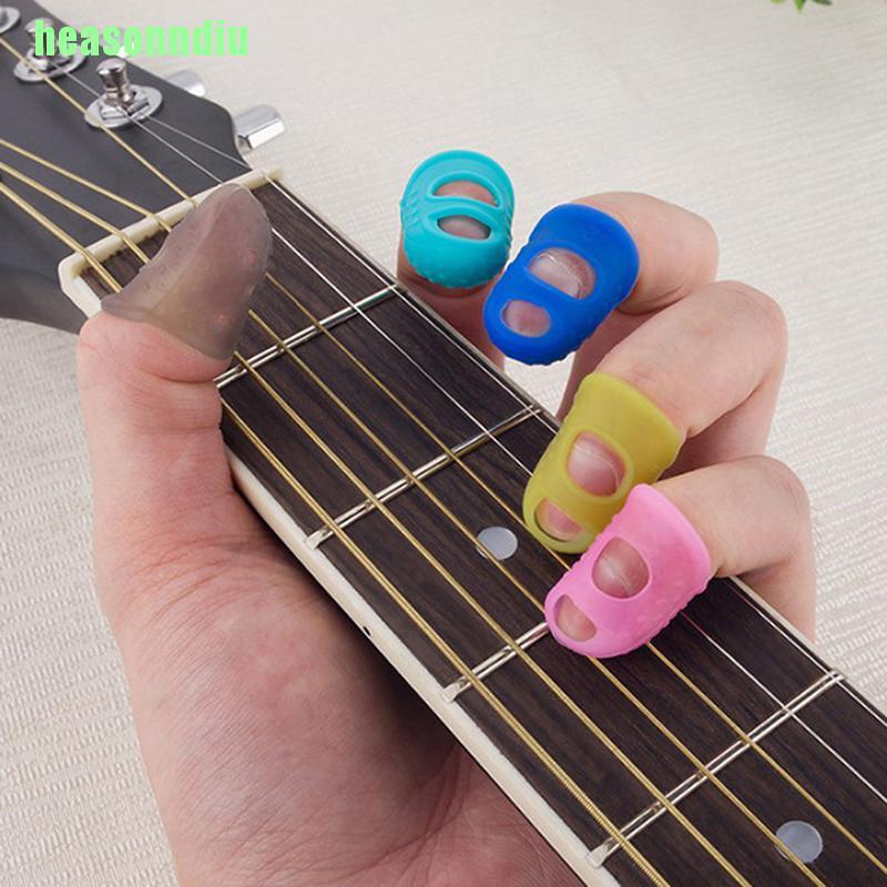 Set 5 Bao Ngón Tay Bằng Silicon Bảo Vệ Ngón Tay Khi Chơi Đàn Guitar