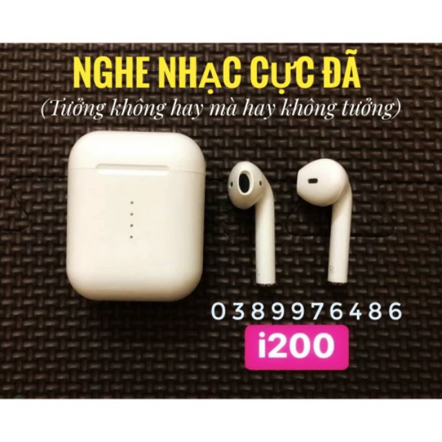 Tai nghe Bluetooth i200 tiện lợi (học online, thể thao, Nghe nhạc CỰc ĐÃ)