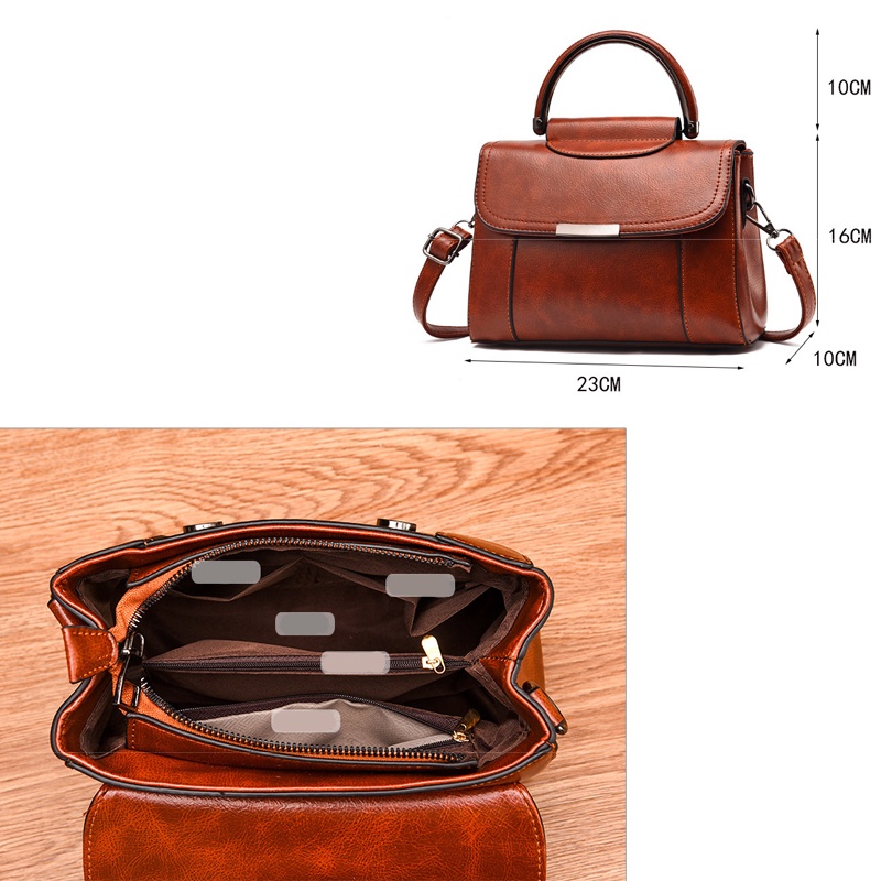 Túi Đeo Chéo Một Bên Vai Thời Trang Đơn Giản Phong Cách Retro Dành Cho Nữ