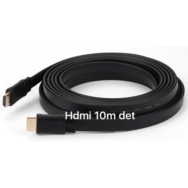 Dây Cáp HDMI 10m dẹt đen-Dây cáp kết nối cổng HDMI 2 đầu tốt chống nhiễu xịn chất lượng cao giá rẻ