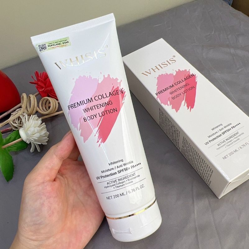 Kem Dưỡng Thể WHISIS Chống nắng SPF 50+, nâng tone, dưỡng trắng da