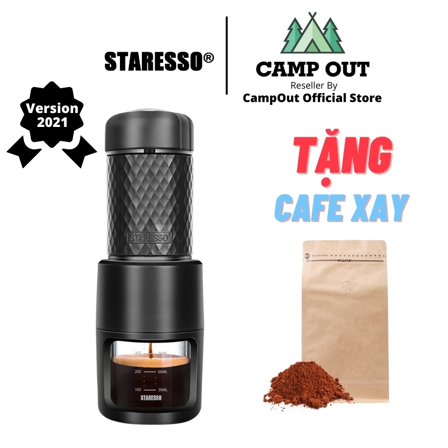 Máy pha cà phê Staresso campoutvn Basic du lịch cắm trại máy pha cafe cầm tay A063