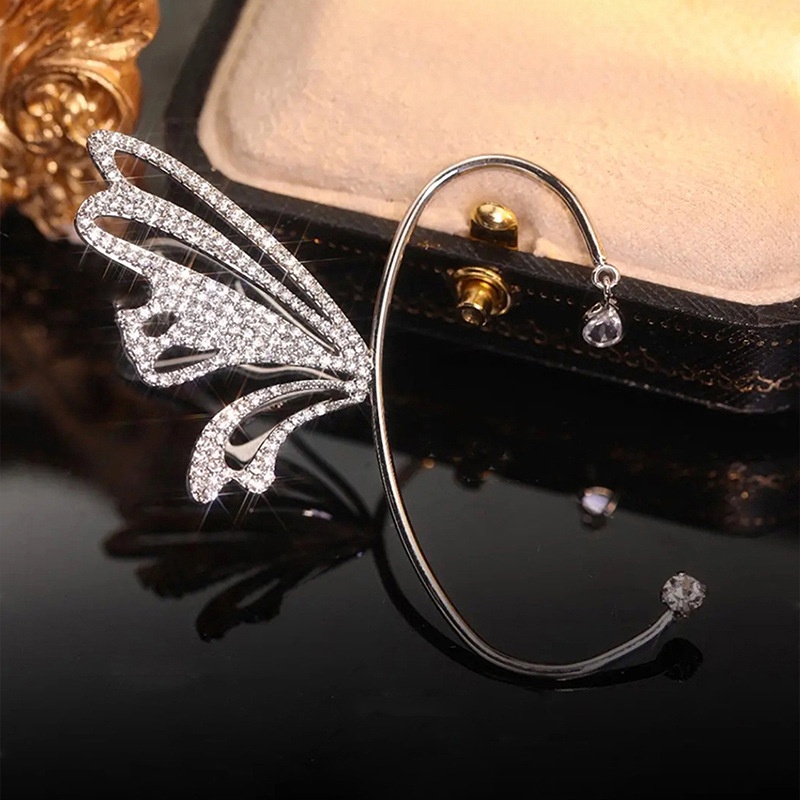 Khuyên Tai Hình Bướm Đính Đá Rhinestone Phong Cách Mới 2022