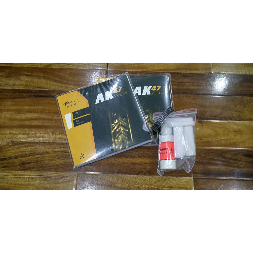 Mặt vợt bóng bàn Palio a'k47 vàng (Yellow) [Mua hai mặt tặng keo sữa, viền vợt Victas hoặc Stiga]