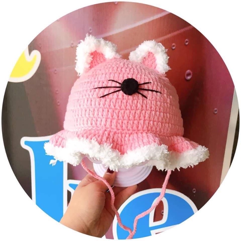 Mũ sợi len thú cho bé yêu(nhận gắn tên bé)