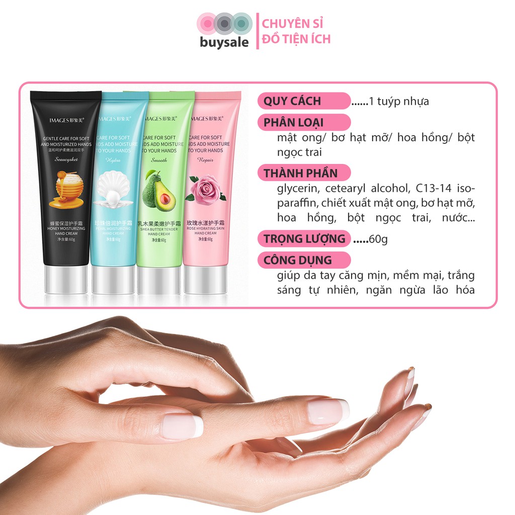 Kem dưỡng da tay bột ngọc trai/ hoa hồng/ mật ong/ bơ hạt mỡ giúp da căng mịn, trắng sáng Images - buysale - BA008 | BigBuy360 - bigbuy360.vn