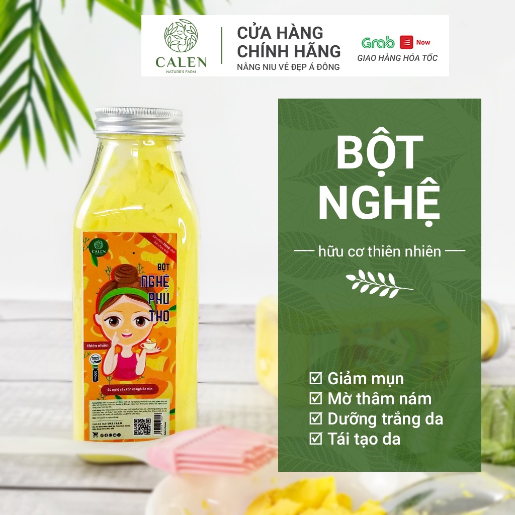 Bột mặt nạ nghệ Calen nguyên chất đắp rửa mặt giúp tẩy da chết dưỡng trắng da (Mask bột nghệ)