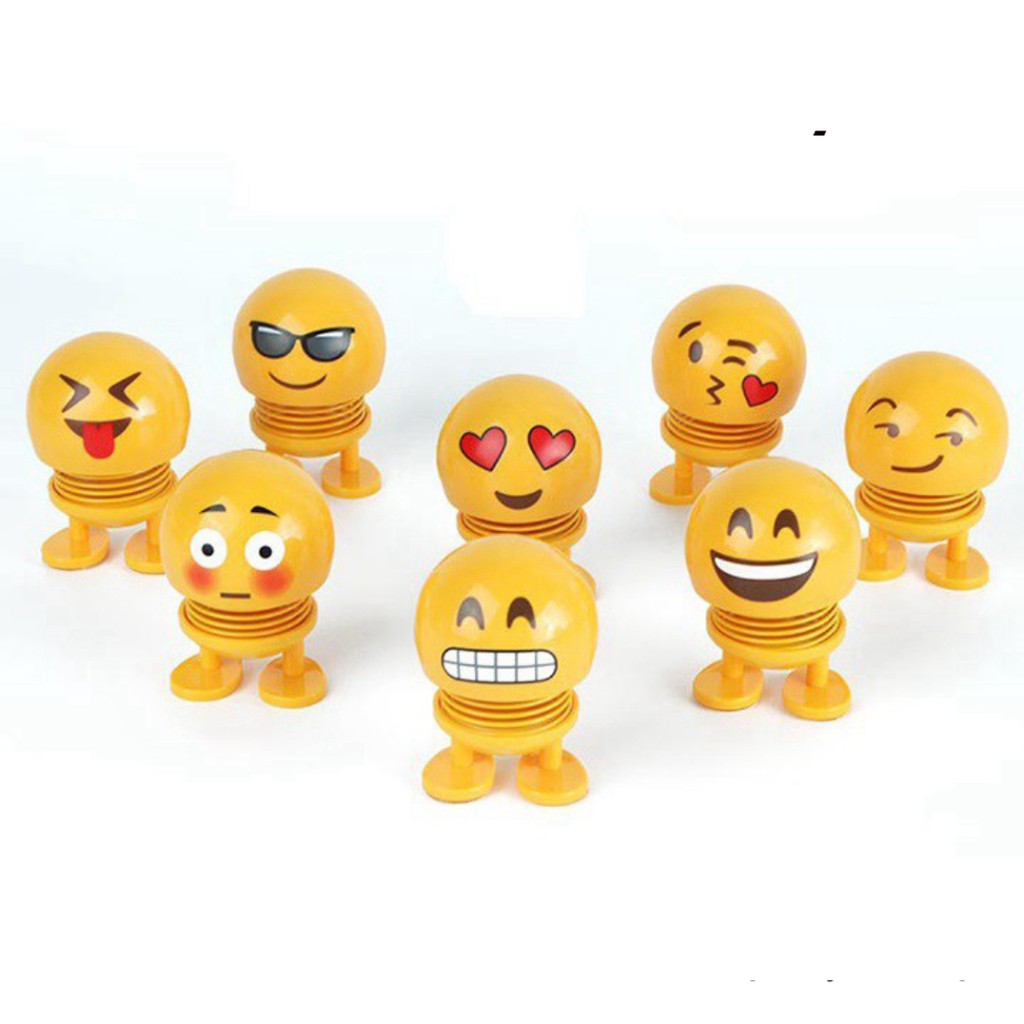 Combo 2 thú nhún Emoji lò xo - Mẫu ngẫu nhiên