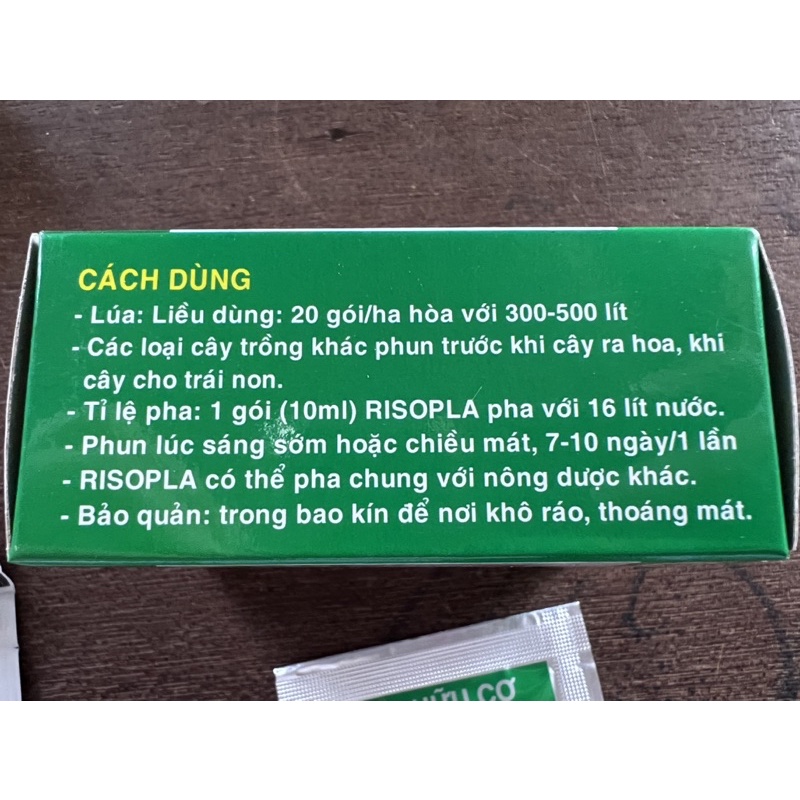 Phân bón hữu cơ Risopla II hộp 10 gói/10ml