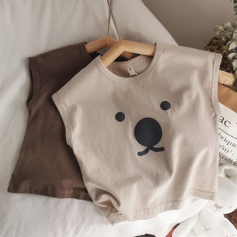 Áo thun tay ngắn in hình gấu thời trang dễ thương cho bé gái