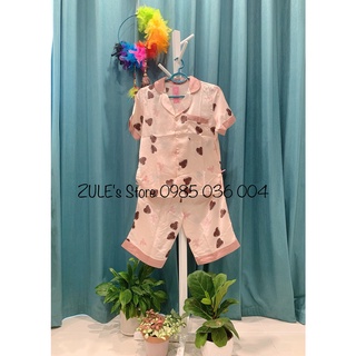 Bộ ngủ Pyjama quần lửng chất liệu lụa cao cấp