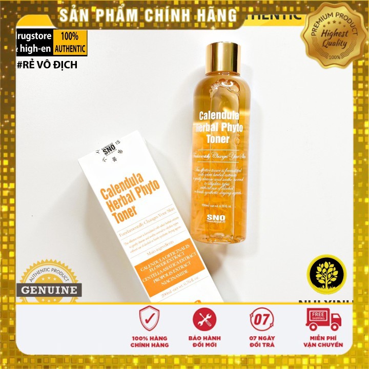 Nước Hoa Cúc Chứa Cánh Hoa Tươi SNO Calendula Herbal Phyto Toner