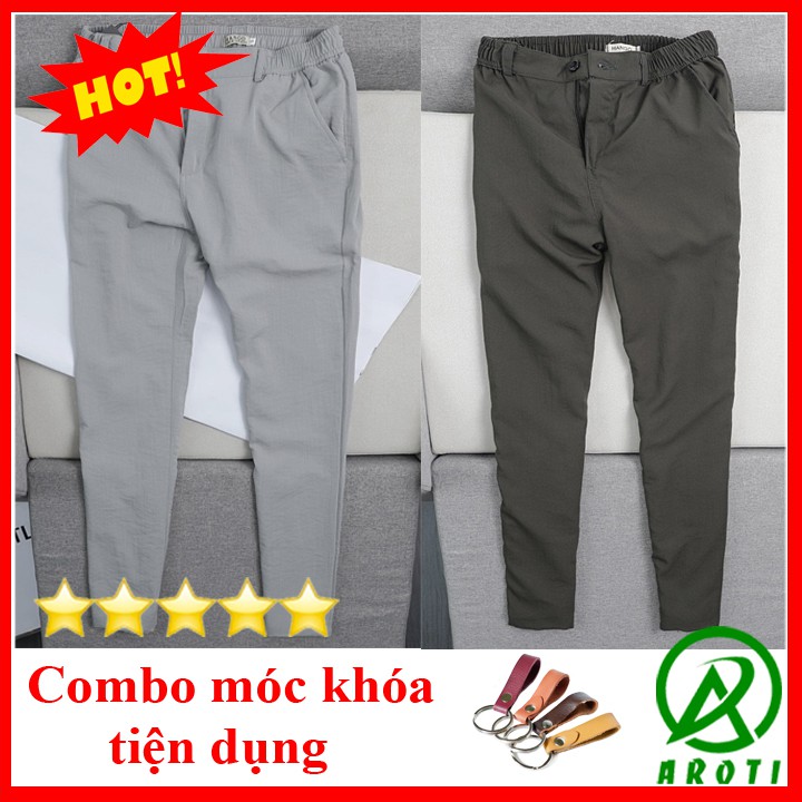 Quần Đũi Nam AROTI Ống Rộng Đứng Chất Đũi Dày Đẹp Cao Cấp, Siêu Mát, Co Giãn Tốt Dáng Suông Dài Công Sở Đủ Size D0035+MK