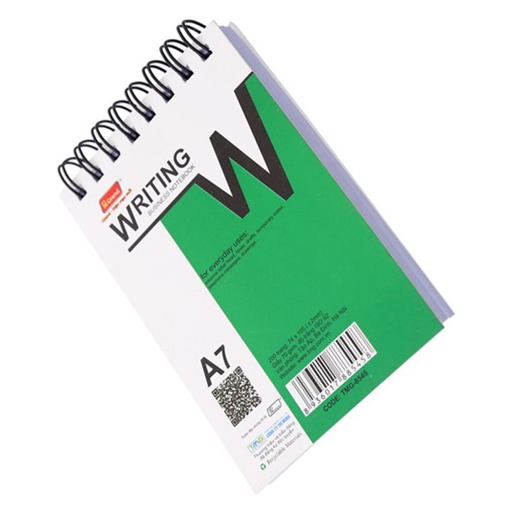 Sổ lò xo A7 100/160/200 trang Grand TMG-8515/8555/8542 74 x 105cm giấy 70gsm