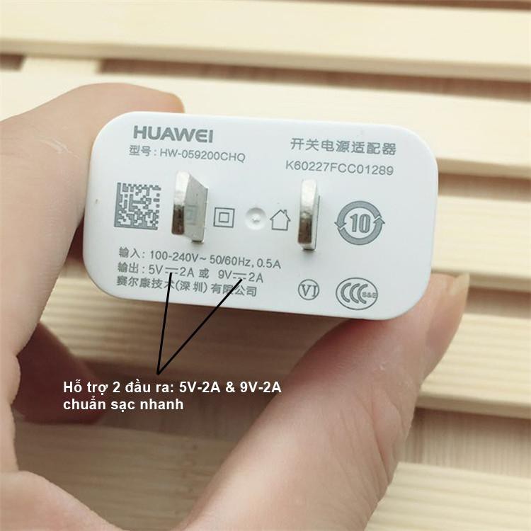 Bộ sạc cực nhanh cho các dòng điện thoại Huawei - Sạc Nhanh 2.0 Micro USB (p9)